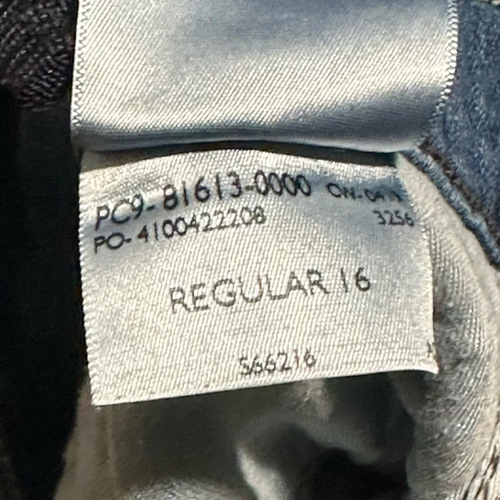 Denizen Levi's 216 Skinny Fit Boys 16 Regular Black Jeans Medium Wash Denim Slim - Picture 5 of 5